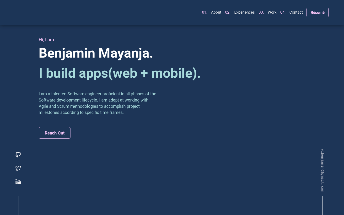 Amazing personal site — screenshot